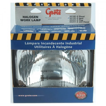 Grote Clear-Spot-Large Rect. Work- Retail Pk, 63191-5 63191-5